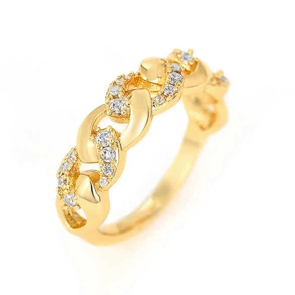 Unisex Copper Hip Hop Ring With Geometric Pattern And Electroplating Treatment