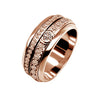 Unisex Copper Rotating Geometric Ring With Diamond Inlay Starry Sky Design New Chinese Style Index Ring