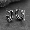 Unisex Copper Skull Geometric Electroplated Hip Hop Earrings