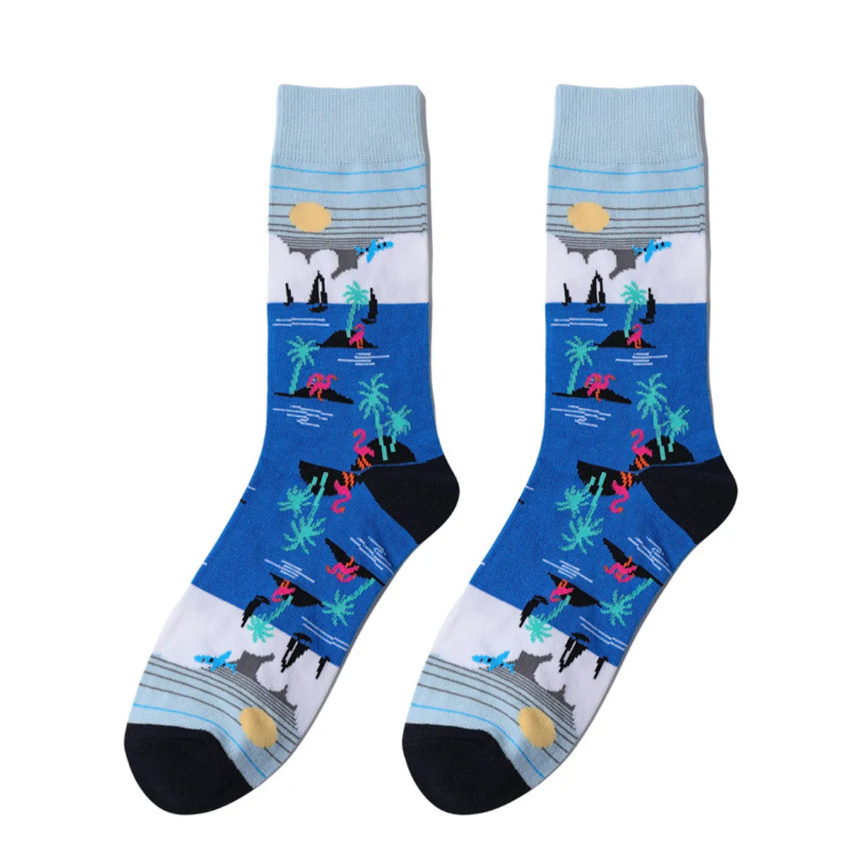 Unisex Cute Animal Skull Cotton Crew Socks A Pair