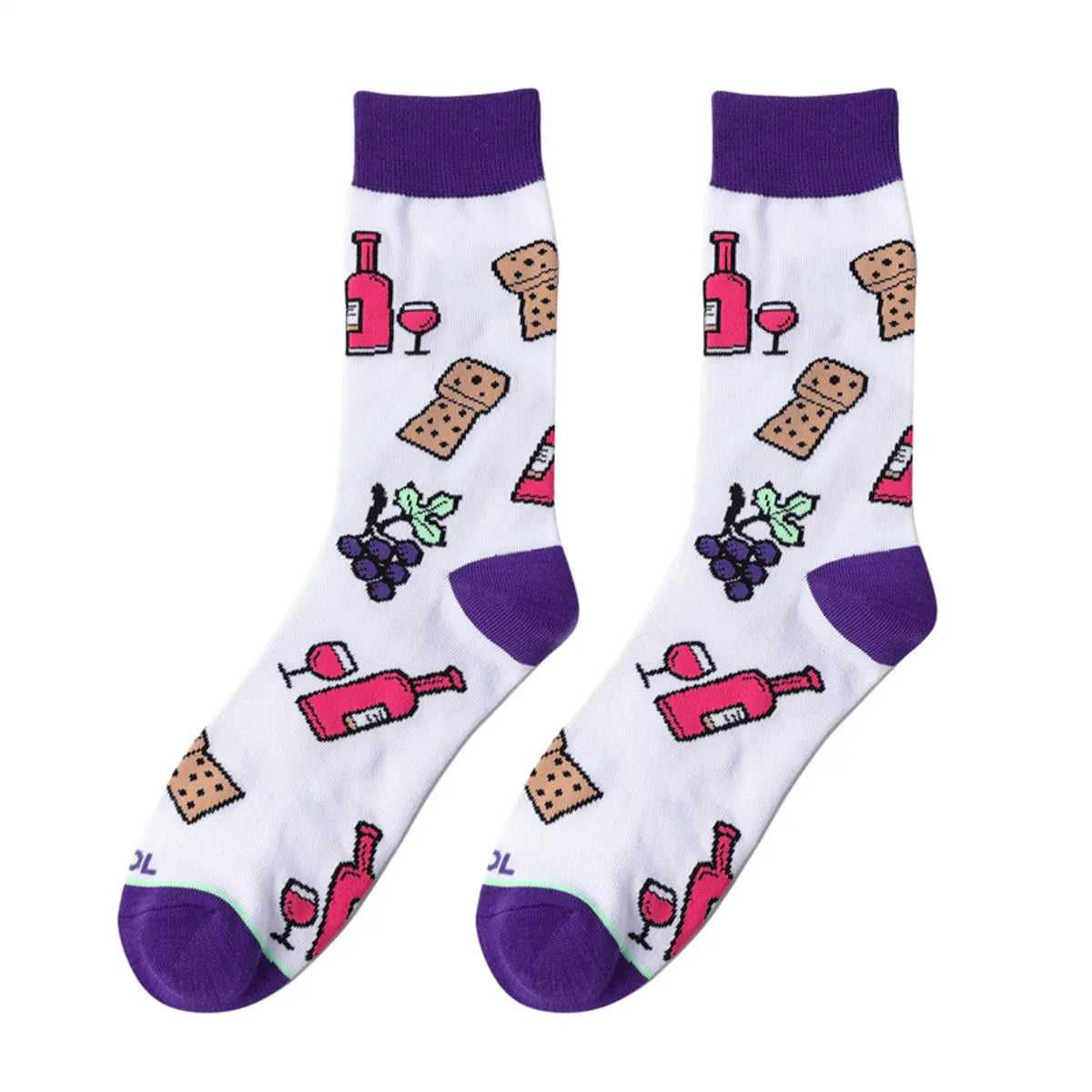 Unisex Cute Animal Skull Cotton Crew Socks A Pair