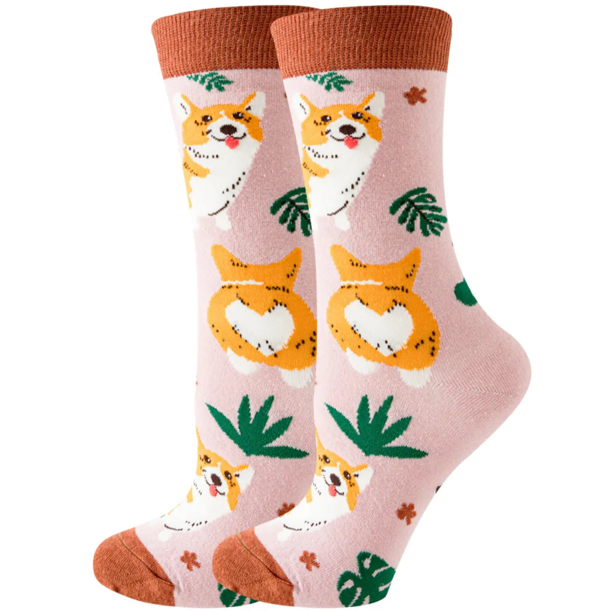 Unisex Cute Fruit Flower Cotton Crew Socks 1 Set