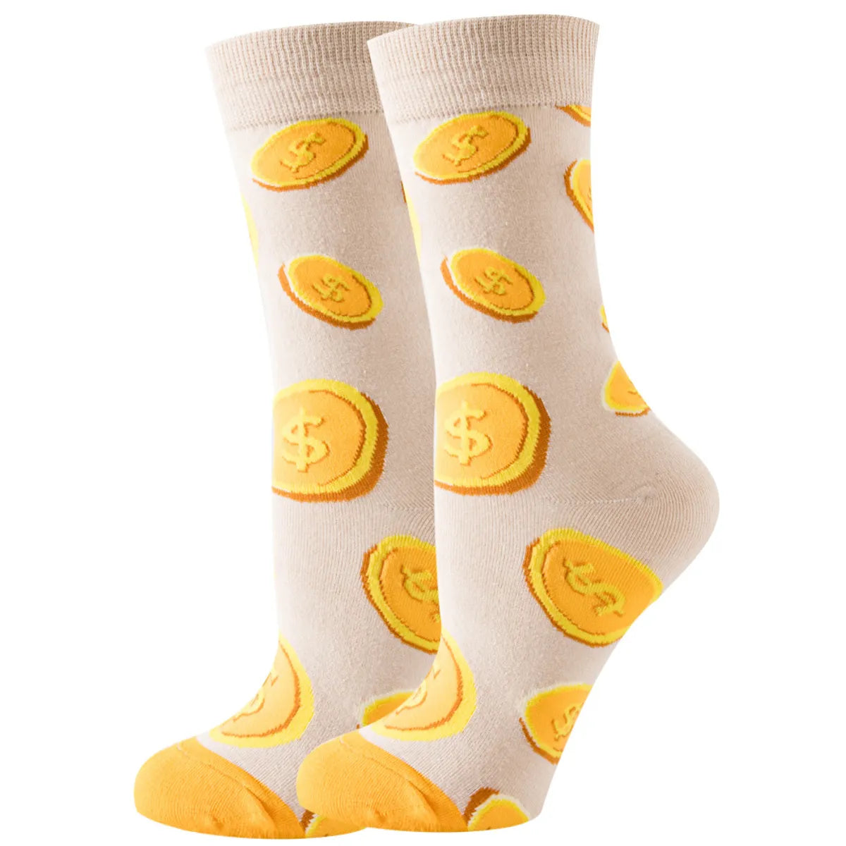 Unisex Cute Fruit Flower Cotton Crew Socks 1 Set