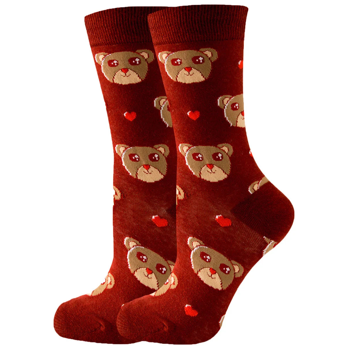 Unisex Cute Fruit Flower Cotton Crew Socks 1 Set