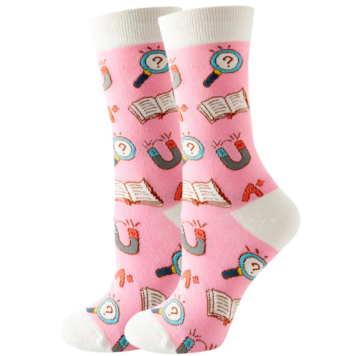 Unisex Cute Fruit Flower Cotton Crew Socks 1 Set