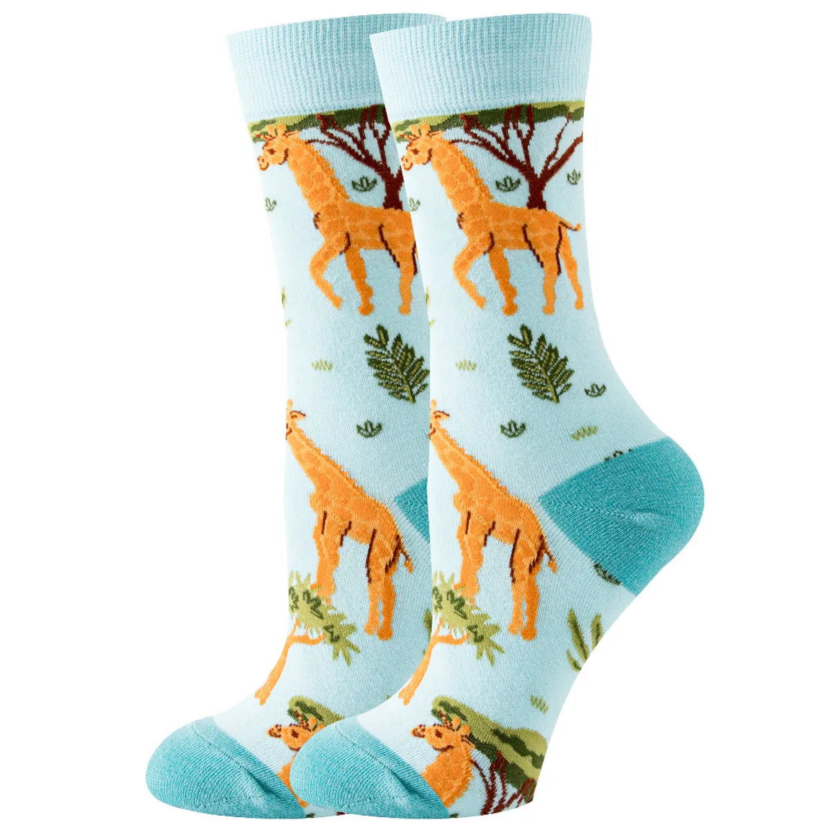 Unisex Cute Fruit Flower Cotton Crew Socks 1 Set