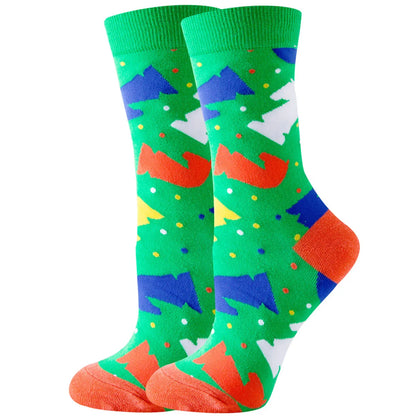 Unisex Cute Fruit Flower Cotton Crew Socks 1 Set