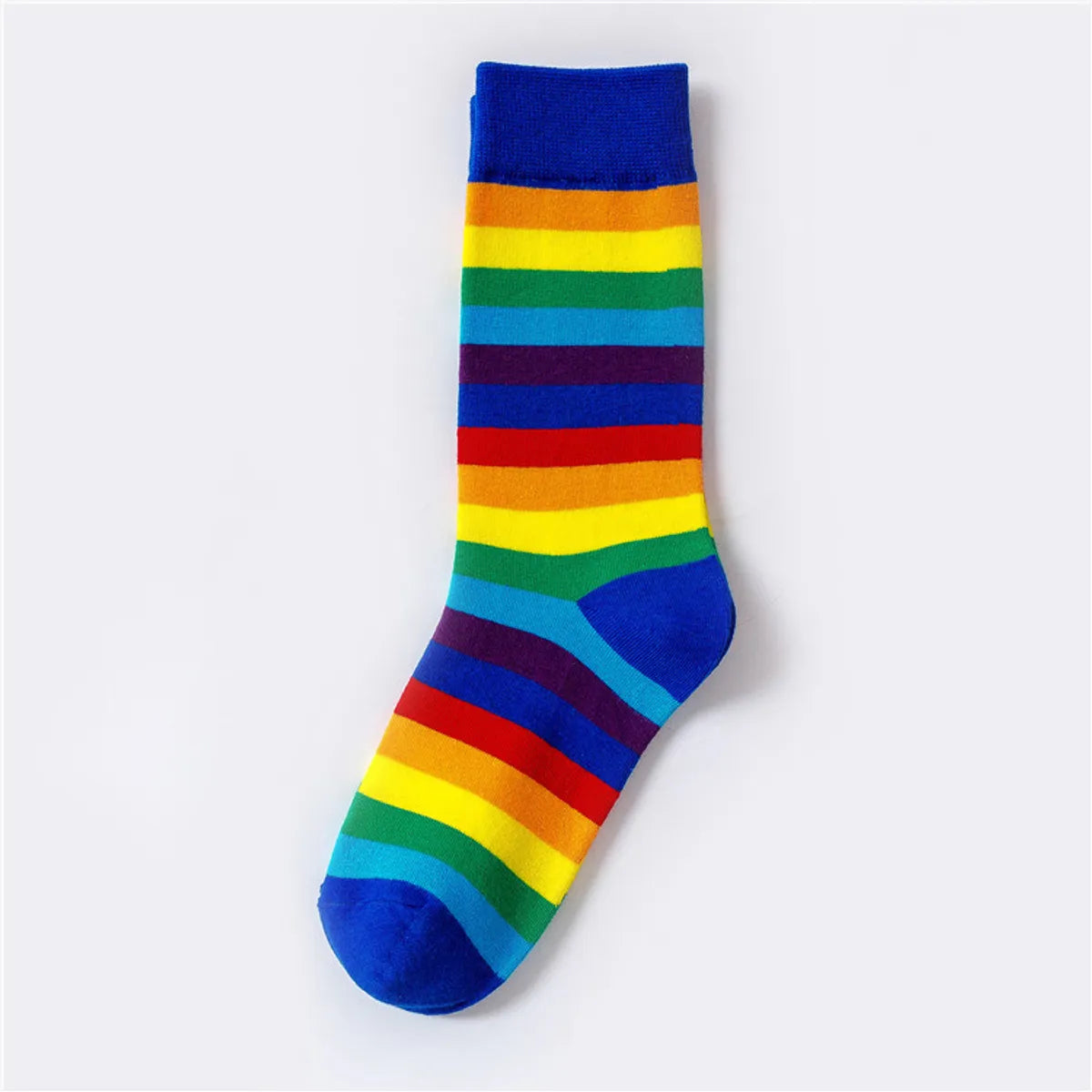 Unisex Cute Rainbow Cotton Crew Socks A Pair