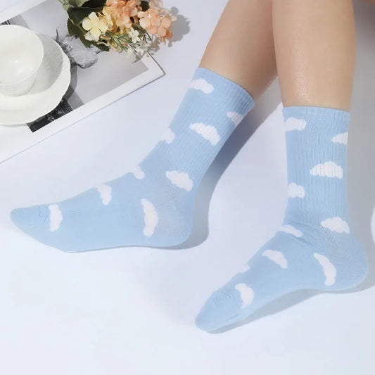 Unisex Cute Simple Style Clouds Ankle Socks A Pair