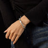 Unisex Electroplated Titanium Steel Cross Charm Woven Bracelet With Geometric Design Fashion Jewelry