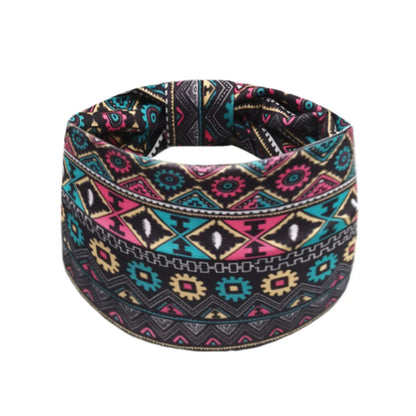 Unisex Ethnic Style Plaid Imitation Cotton Stripe Flowers Hair Band