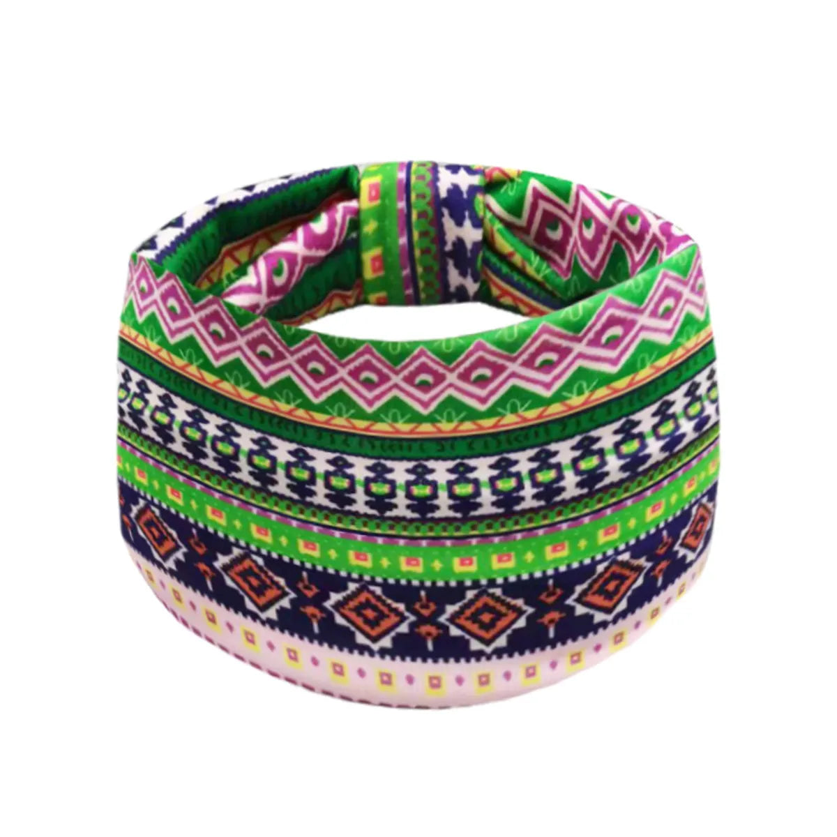 Unisex Ethnic Style Plaid Imitation Cotton Stripe Flowers Hair Band