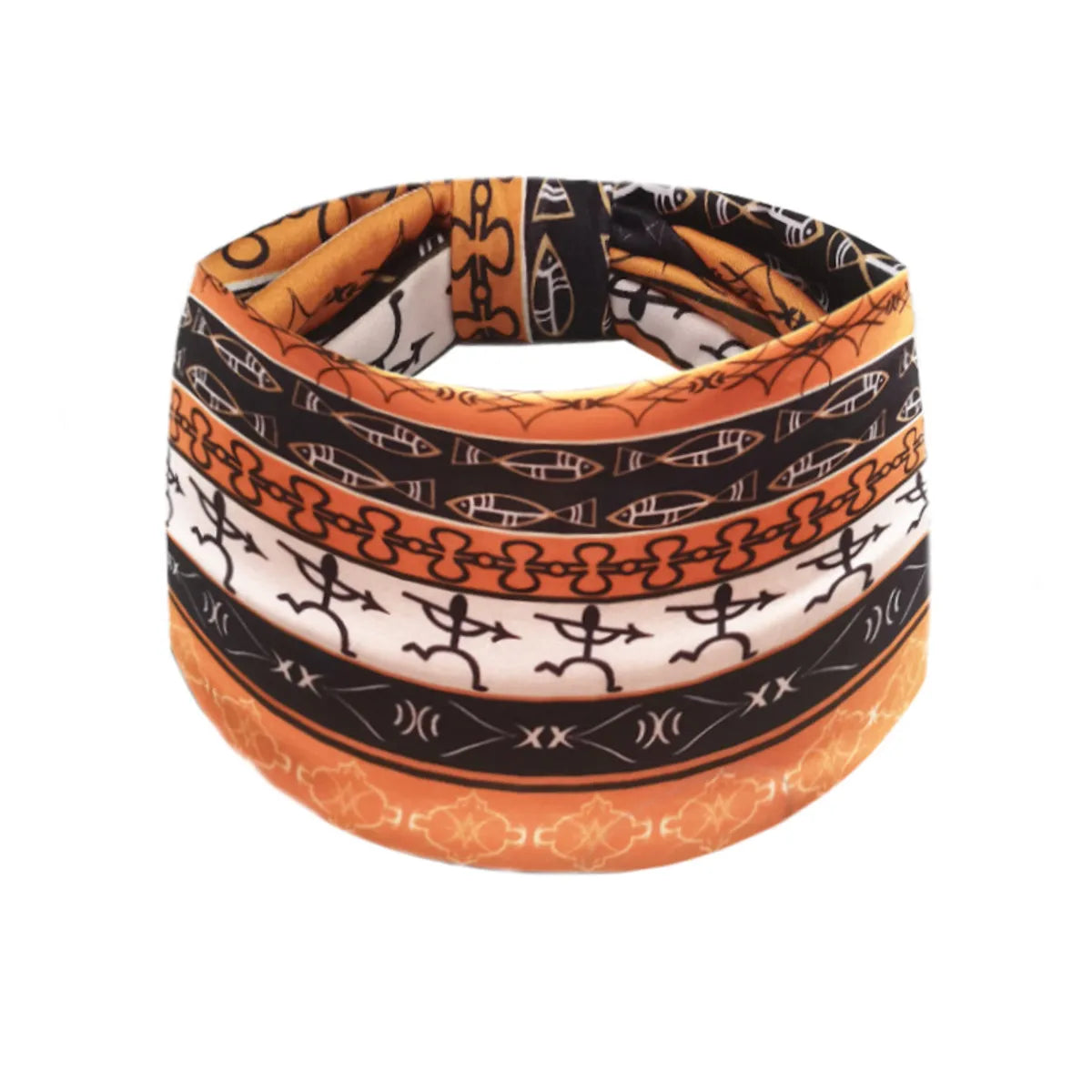 Unisex Ethnic Style Plaid Imitation Cotton Stripe Flowers Hair Band