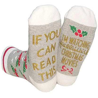 Unisex Fashion Christmas Tree Letter Star Cotton Printing Crew Socks