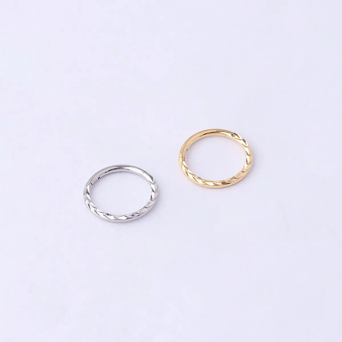 Fashion Circle Stainless Steel Metal Plating No Inlaid Nose Ring