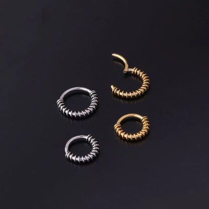 Unisex Fashion Circle Stainless Steel Metal Nose Ring Plating No Inlaid