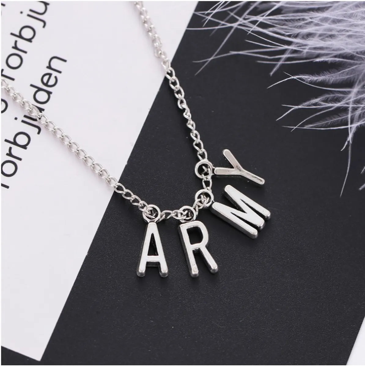 Fashion Letter Alloy Plating No Inlaid Unisex Pendant Necklace