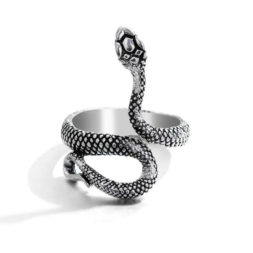 European And American Exaggerated Animal Ring Alloy Distressed Joint Ring Cross-Border Metal Open Ring Frog Snake-Shaped