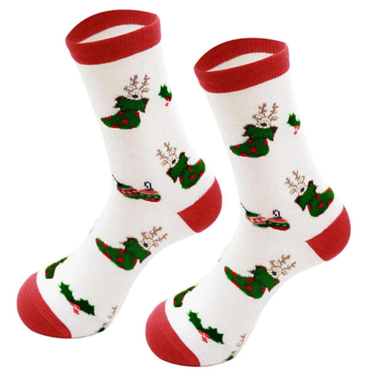 Unisex Fashion Santa Claus Elk Cotton Jacquard Socks Ankle Socks