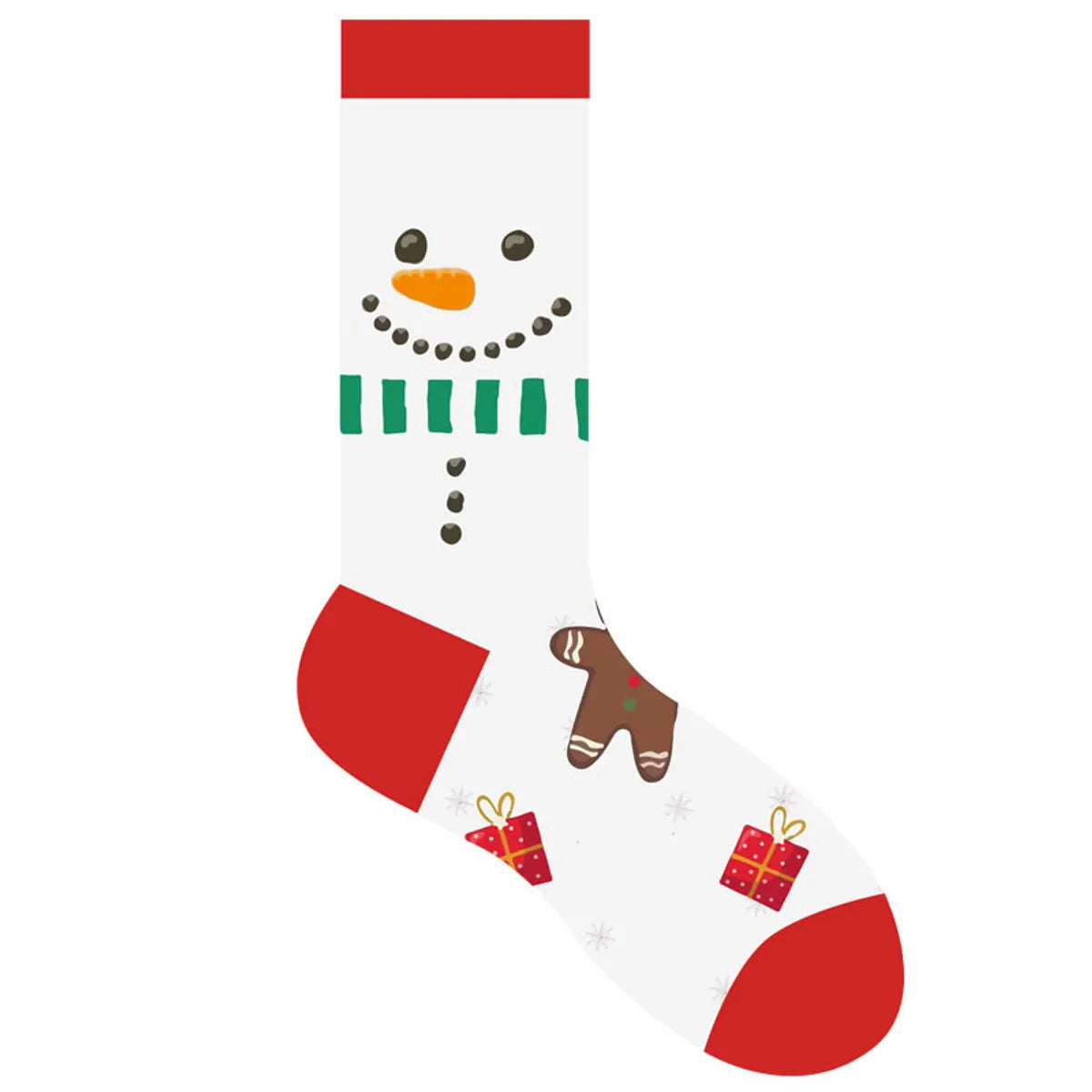 Unisex Fashion Santa Claus Snowman Cotton Jacquard Crew Socks