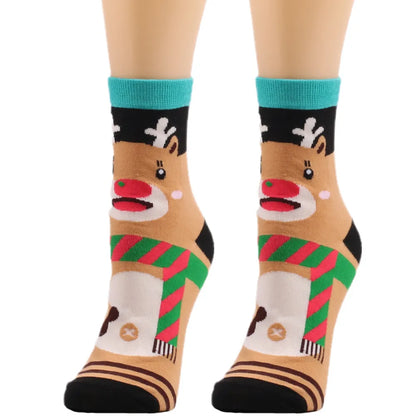 Unisex Fashion Santa Claus Snowman Polyester Jacquard Socks Ankle Socks