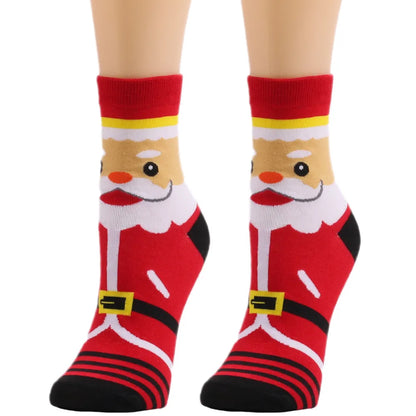 Unisex Fashion Santa Claus Snowman Polyester Jacquard Socks Ankle Socks