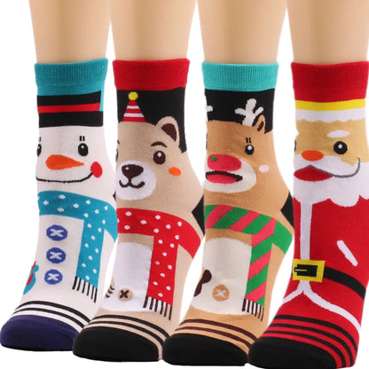 Unisex Fashion Santa Claus Snowman Polyester Jacquard Socks Ankle Socks