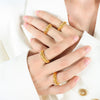 Unisex Fashion Street Style Spiral Pattern Snake Ring In Titanium Steel With Electroplating