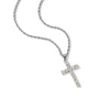 Unisex Geometric Cross Necklace With Diamond Detail Zinc Alloy Pendant And Titanium Steel Twist Chain Minimalist Jewelry For Men And Women