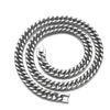 Unisex Geometric Cuban Link Necklace In Polished Stainless Steel With Double Weave Design And Clasp Closure