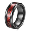 Unisex Geometric Dragon Pattern Tungsten Steel Ring With Smooth Electroplated Finish For Wholesale