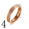 Unisex Geometric Frosted Titanium Steel Ring With Rose Gold Electroplated Finish Personality Style Jewelry
