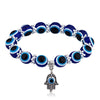 Unisex Geometric Glass And Glaze Beaded Bracelet With Sculpture Design