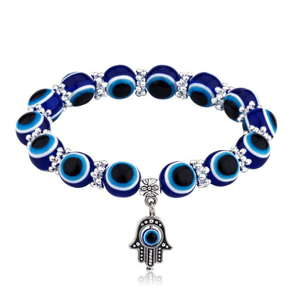 Unisex Geometric Glass And Glaze Beaded Bracelet With Sculpture Design