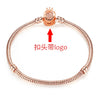 Unisex Geometric Metal Electroplated Snake Bone Bracelet With Crown Zircon And Logo Diy
