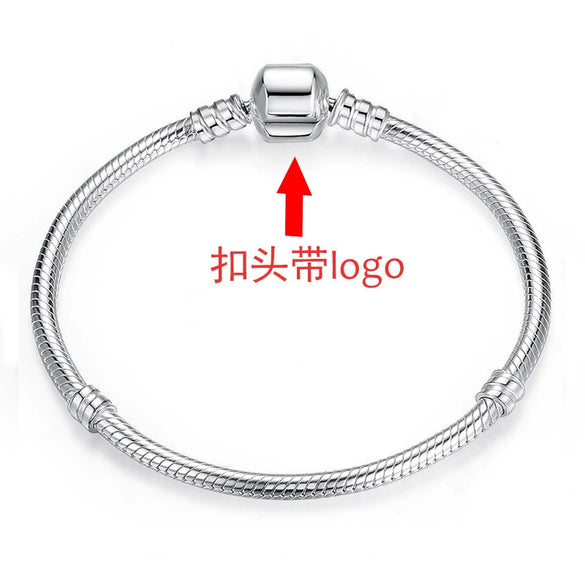 Unisex Geometric Metal Electroplated Snake Bone Bracelet With Crown Zircon And Logo Diy
