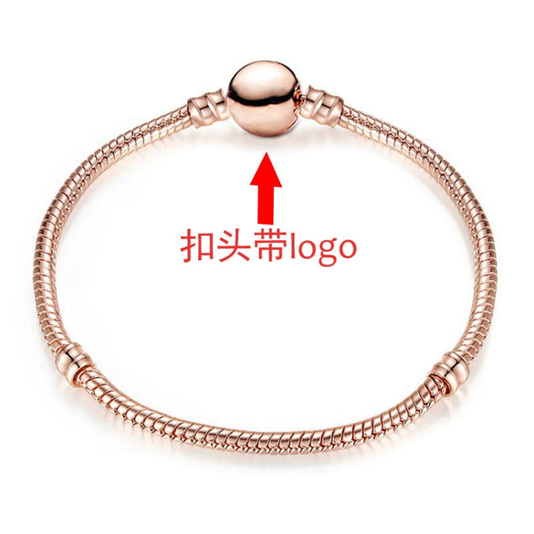Unisex Geometric Metal Electroplated Snake Bone Bracelet With Crown Zircon And Logo Diy