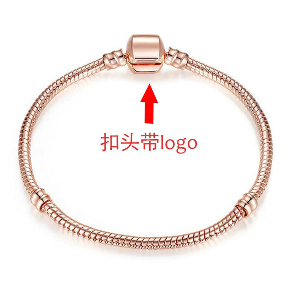 Unisex Geometric Metal Electroplated Snake Bone Bracelet With Crown Zircon And Logo Diy