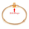 Unisex Geometric Metal Electroplated Snake Bone Bracelet With Crown Zircon And Logo Diy