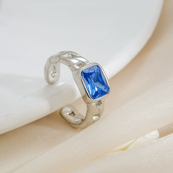 Unisex Geometric Natural Style Electroplated Stainless Steel Ring