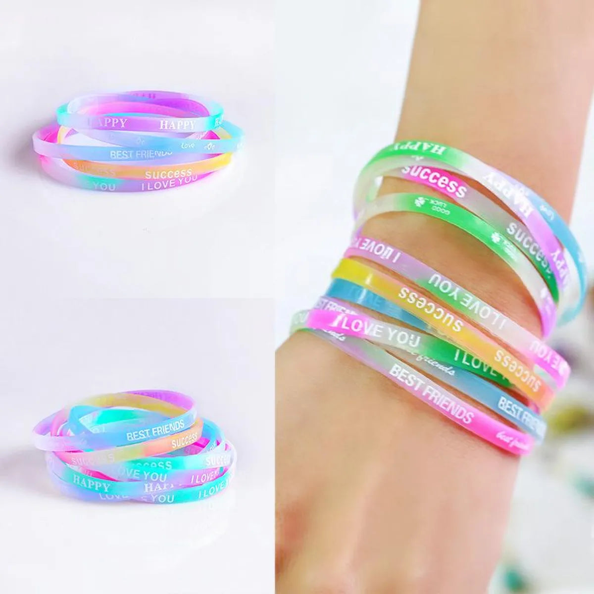 Unisex Geometric Silicone Bracelets &amp; Bangles Nhas120861