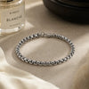 Unisex Geometric Square Box Chain Bracelet In Plated Stainless Steel Minimalist Jewelry For Men And Women