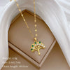Unisex Geometric Stainless Steel And Copper Tree Of Life Full Diamond Necklace