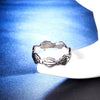 Unisex Geometric Stainless Steel Ring With Oiled Finish For Wholesale Jewelry Collections