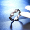 Unisex Geometric Stainless Steel Ring With Oiled Finish For Wholesale Jewelry Collections