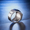 Unisex Geometric Star Ring In Electroplated Titanium Steel With Retro Inspired Style