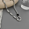 Unisex Geometric Titanium Steel Necklace With Electroplated Alloy Pendant Minimalist Jewelry