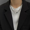 Unisex Geometric Titanium Steel Necklace With Electroplated Alloy Pendant Minimalist Jewelry
