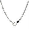 Unisex Geometric Titanium Steel Necklace With Electroplated Alloy Pendant Minimalist Jewelry