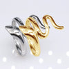 Unisex Geometric Titanium Steel Open Adjustable Ring With Electroplated Finish Exaggerated Hip Hop Style Statement Band
